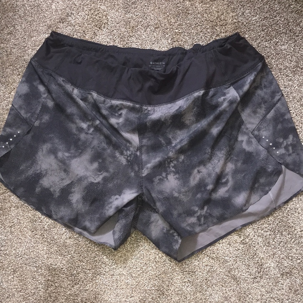 Athleta running shorts. Size 3XL. Black and grey.
